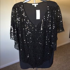 Black Sequins Top